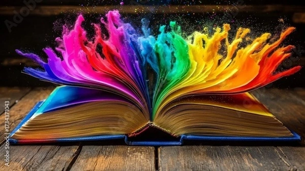 Fototapeta The Magic of Reading: A Colorful Representation of Diversity