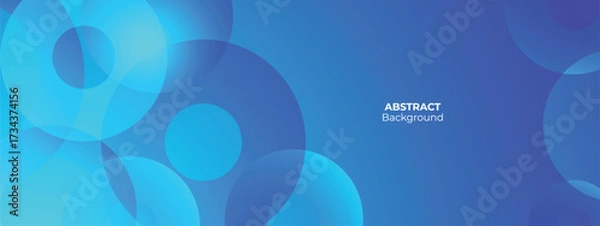 Fototapeta Abstract background features overlapping circles, Minimalist design conveys depth, modern aesthetic. Subtle text reads banner design.