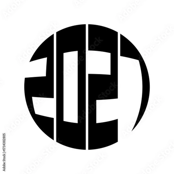 Fototapeta Year 2027 in round shape