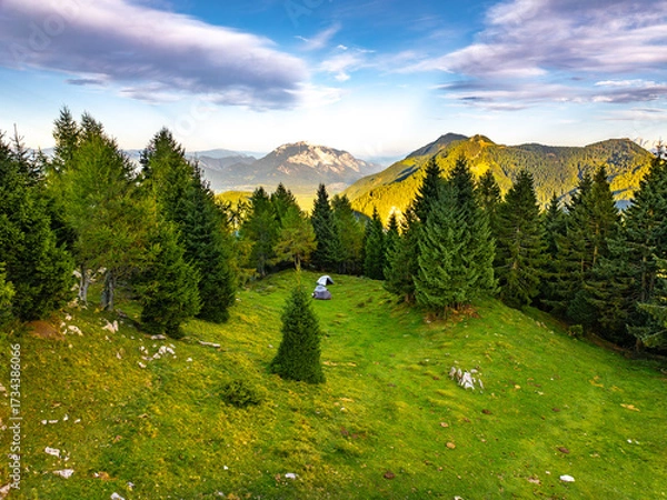 Obraz Camping in the Austrian Wilderness
