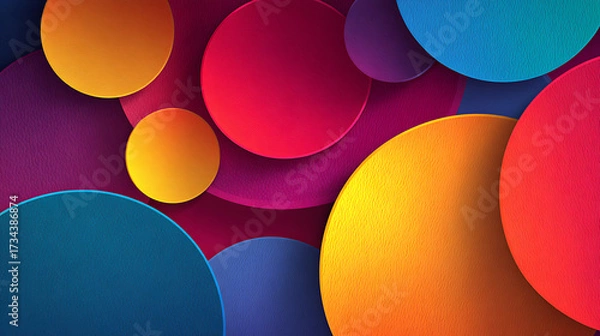 Fototapeta action to background features vibrant overlapping circles, geometric geometric reads abstract gradients includes call background, text 78969110 1
