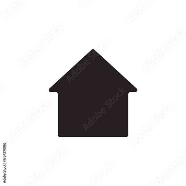 Obraz Bold House Solid Glyph Icon for Home and Property