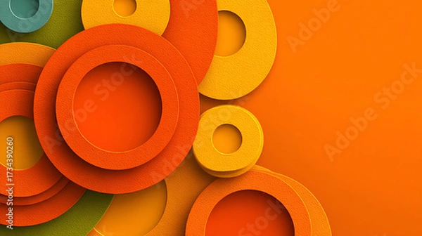 Fototapeta element vibrant overlap orange circles digital for dynamic visual effect modern design projects creates background abstract 93367497 1