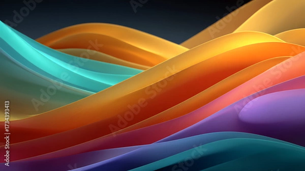 Fototapeta abstract gradient curves, flowing smooth vibrant colors design blend, dynamic creating modern transitions aesthetic, background shapes 14293471 1