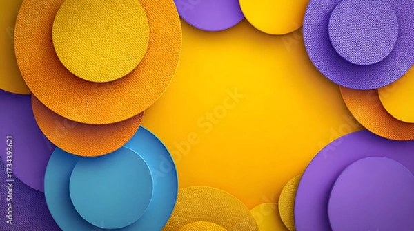 Fototapeta bright yellow design features to effect circular simple layered from visual background gold create shapes transitions dynamic gradient purple 84901361 1