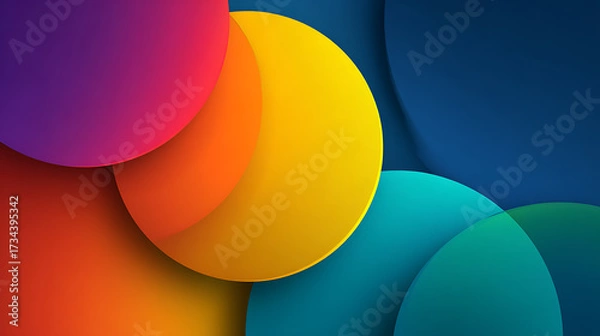 Fototapeta abstract dynamic background features shapes vibrant gradients creating modern overlap circular geometric color effect visual design 35298459 1