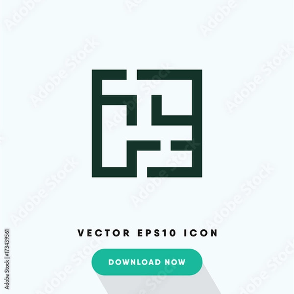 Obraz Labyrinth vector icon