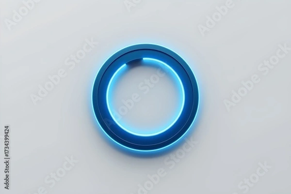Fototapeta Futuristic Blue Circular Loading Icon