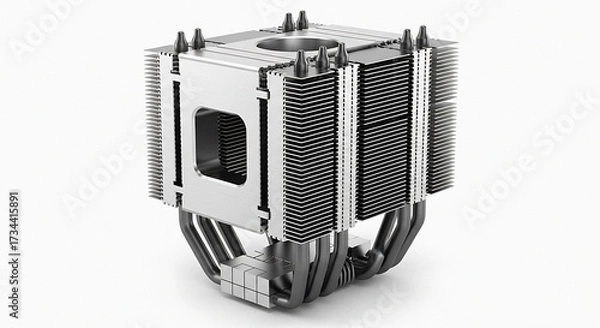 Fototapeta High performance cpu cooler with advanced heat dissipation for powerful computing and gaming systems