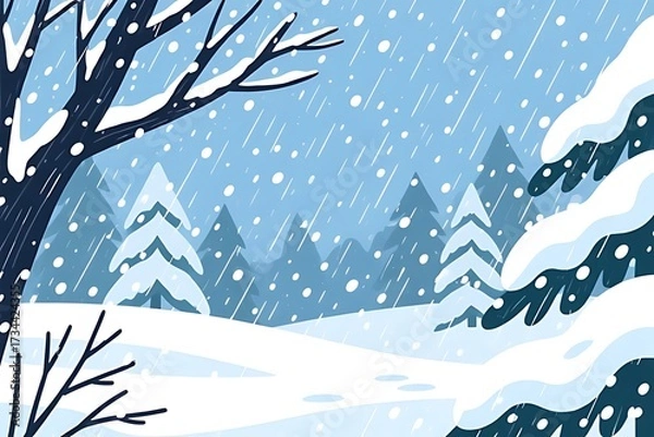 Fototapeta winter forest landscape