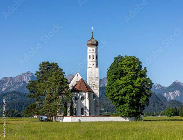 Obraz Roadside church in Bavaria, Germany