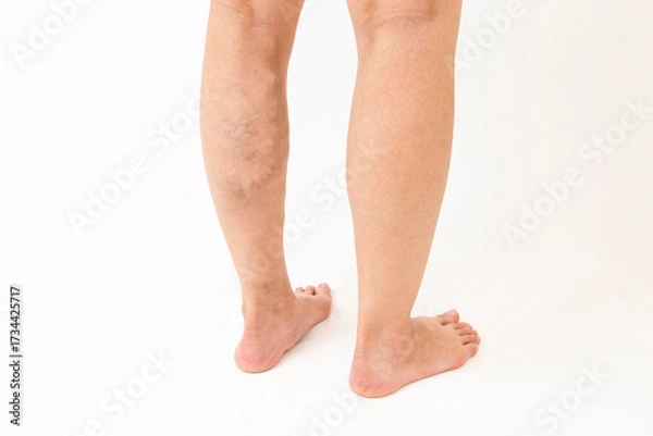 Fototapeta 静脈瘤を患った女性の脚