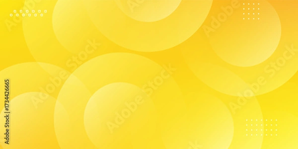 Fototapeta Abstract Yellow Circle Background with Gradient Pattern. Modern creative trendy design in vector illustration