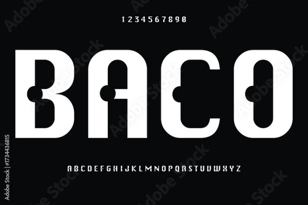 Fototapeta Baco fonts
