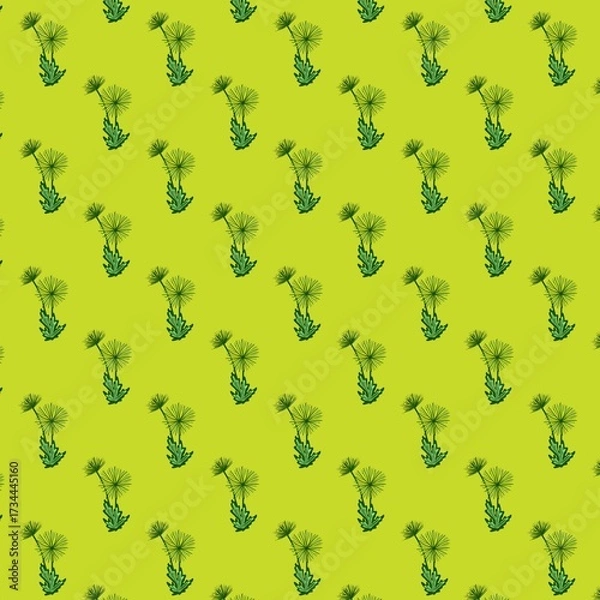 Obraz seamless floral pattern green Background