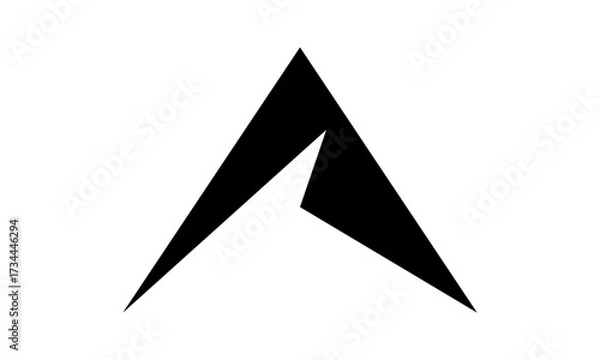 Fototapeta simple peak logo on white background	
