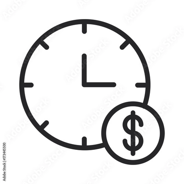 Obraz Money time vector icon