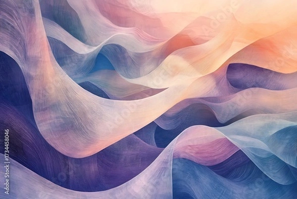 Fototapeta Gentle abstract design featuring pastel colors transitioning smoothly