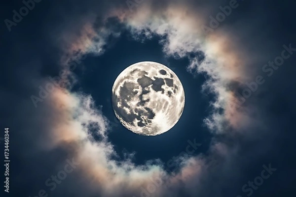 Fototapeta moon and clouds