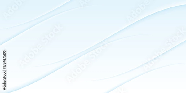 Fototapeta Abstract white wavy glowing lines on a blue background.vector eps10