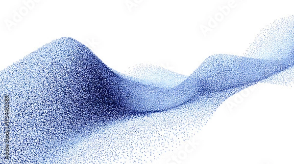 Obraz abstract flow of tiny dots forming an elegant wave pattern