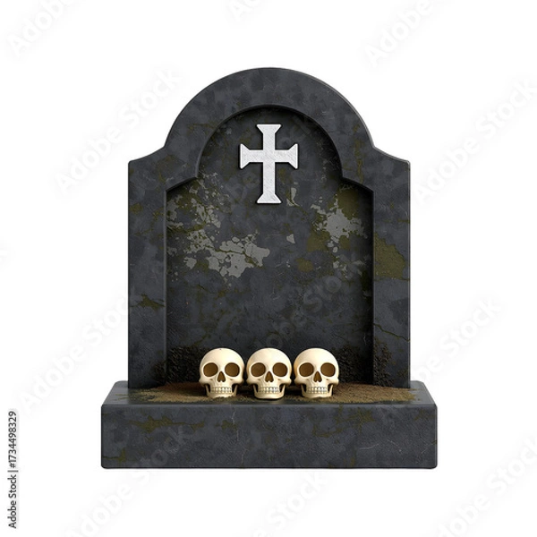 Obraz 3D Element for Halloween Composition PSD Transparent Background