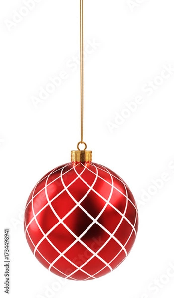 Obraz Christmas ball decorations holiday Christmas tree elegant shiny red
