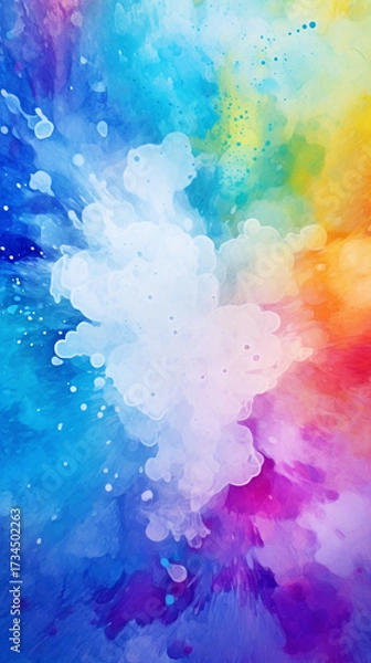Fototapeta Vibrant explosion of watercolor paint creates a mesmerizing and colorful background