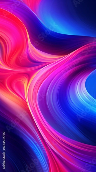 Fototapeta Abstract colorful fluid background with vibrant pink, purple, and blue hues swirling