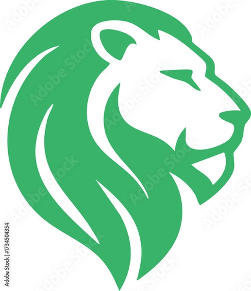 Fototapeta Lion green vector logotype