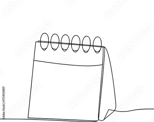 Obraz Vector shopping bag illustration on an empty spiral notepad for a blank memo list design