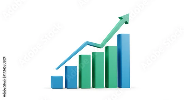 Obraz business chart with arrow