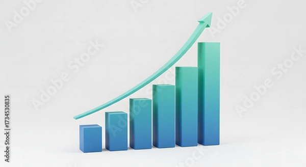 Obraz business chart with arrow