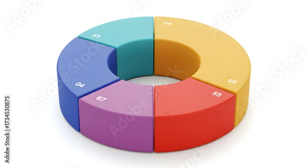 Obraz colorful pie chart