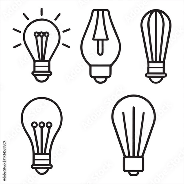 Fototapeta printer machine icon set vector