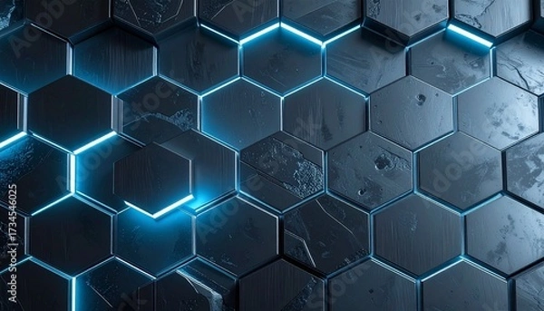 Fototapeta abstract hexagonal background
