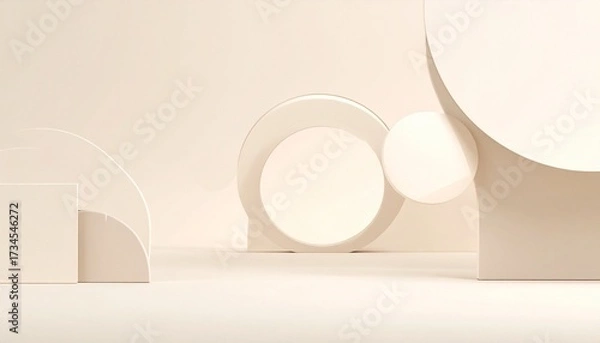 Fototapeta abstract background with white circles