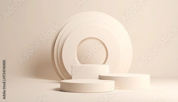 Fototapeta abstract background with white circles