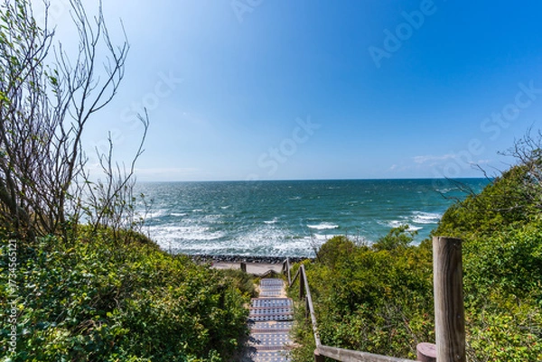 Fototapeta Blick auf die Ostseeküste im Norden von der Insel Hiddensee