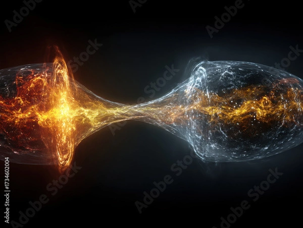Fototapeta Information paradox of a black hole presented through a visualization of quantum entanglement