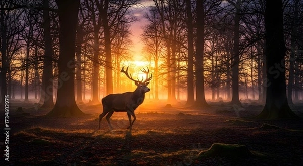 Fototapeta Happy Woman Enjoying Coffee Break in Cozy Cafe, Sunlight Stream Through Window