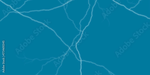 Fototapeta Blue lightning strike during an electrical storm. Lightning on the sky with stormy clouds. Cloudy, with a no-nonsense blue Rabbitohs. Mountainous Cumulus Clouds Boiling in the Summer Sky. 