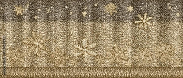 Fototapeta A cozy brown and beige rug with a leaf pattern, perfect for adding warmth and style to any room.
