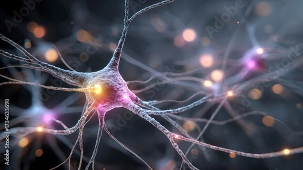 Fototapeta Neuron network detailed