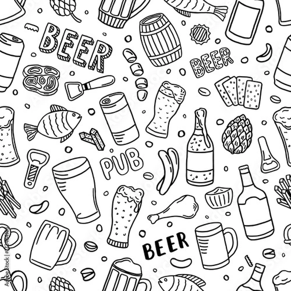 Fototapeta seamless beer background