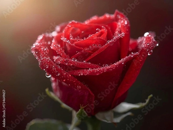 Obraz Rose petal with dew