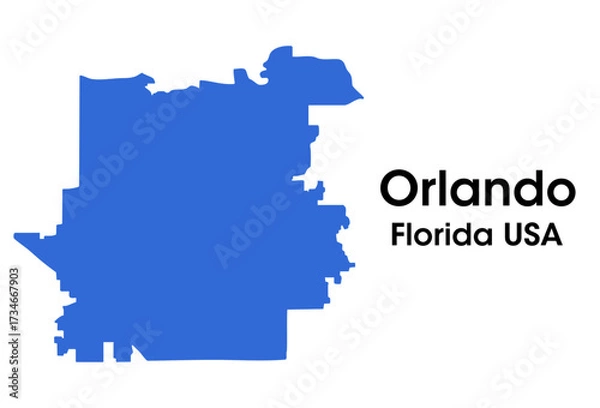 Obraz orlando florida usa map