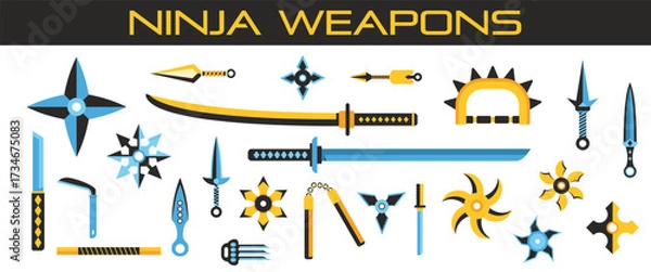 Obraz ninja weapons.eps