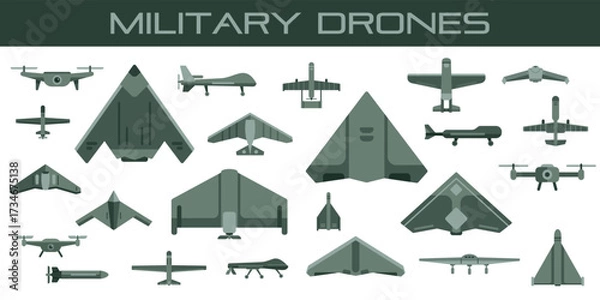 Obraz military drones .eps