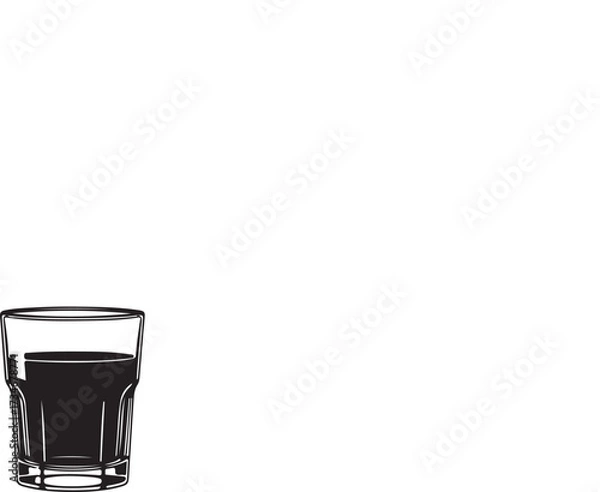 Fototapeta A glass of milk, a glass of cola, and a cup of coffee are displayed on a blank monitor for advertising